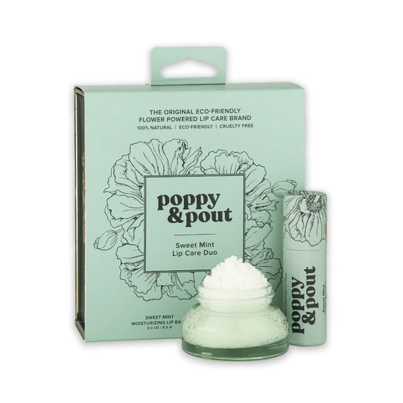 Poppy & Pout Sweet Mint Duo Lip Care Gift Set - The Hawaii Store