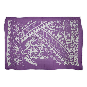 Purple and White Sea Turtle Print Sarong - The Hawaii Store