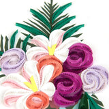 Quilled Birthday Flower Vase Greeting Card - The Hawaii Store