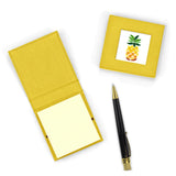 Quilled Pineapple Linen Sticky Note Pad Cover