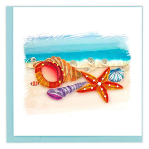 Quilled Seashells Greeting Card - The Hawaii Store