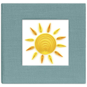 Quilled "Sun" Linen Sticky Note Pad Cover