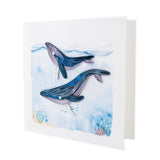 Quillingcard Quilled "Humpback Whales" Greeting Card