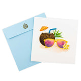 Quillingcard Quilled Tropical Summer Greeting Card