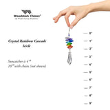 Woodstock Chimes "Rainbow Crystal Icicle Cascade" Suncatcher  Size Guide