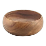 Round Acacia Wood Calabash Bowl