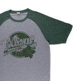 PCC Raglan Hawaii "PCC" Tee Shirt- Forest Green/Gray