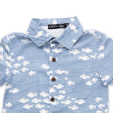 Reign + Skye Boys "Ocean Blue" Aloha Shirt - The Hawaii Store