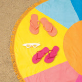 Round Beach Towel Here Comes Sun 