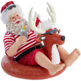 Kurt Adler Santa on a Floatie Christmas Decoration