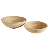 Small & Large Rattan Cane Bowl Set, 2-pieces