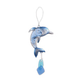 Sunset Vista Metal Dolphin Ornament