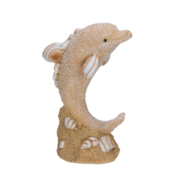 Sand/Shell Dolphin Figure - The Hawaii Store