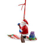 Santa Paddleboarding with Gifts Christmas Ornament - The Hawaii Store