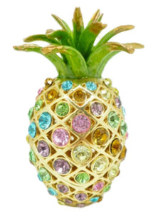 Box Pineapple Swarovski Multi Medium - The Hawaii Store