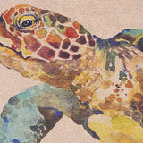 Cott n Curls "Sea Turtle" Canvas Tote Bag Close Up of Image 