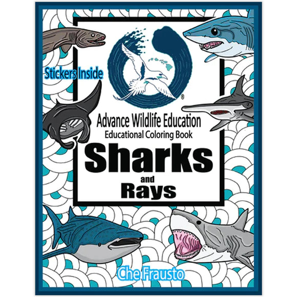 Sharks & Rays Educational Coloring Book