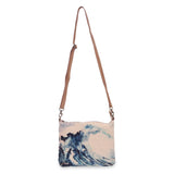 Cott n Curls Canvas "Great Wave" Crossbody Sling Bag 