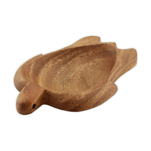 Small wooden tray in the shape of a turtle