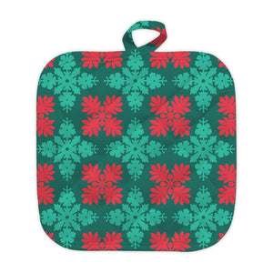 So Ha Living Quilt Pot Holder- Red & Green - The Hawaii Store