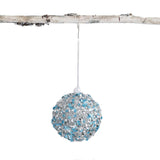 Sullivans Sparkle Ball Ornament - Blue/Silver
