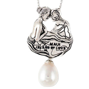 Sterling Silver White Galatea Pearl Maui "Island of Love" Pendant