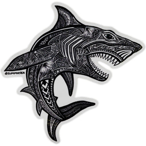 Sticker B&W Great White Shark - The Hawaii Store
