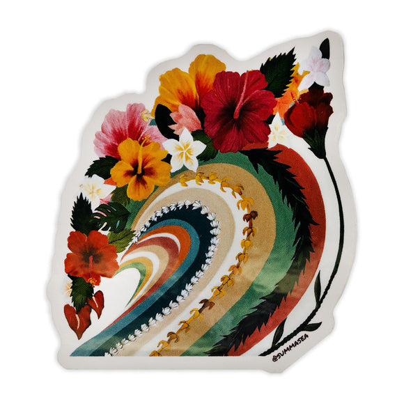 Sticker Floral Wave - The Hawaii Store