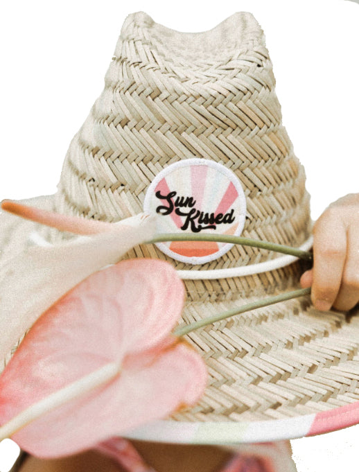 Reign + Skye Sun Kissed Stripes Straw Hat