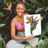 Summer Colmus with Original Bird of Paradise Painting