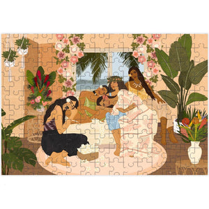 Surf Shack Polynesian Beauties Puzzle by TeAta Gutierrez, 100
