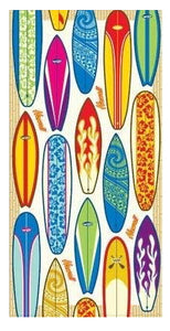 "Surfboards" Reactive Cotton Beach Towel- 30"x 60"