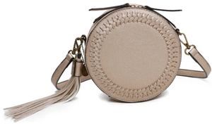 Ampere Creations "Suzie" Round Crossbody Bag- Sand