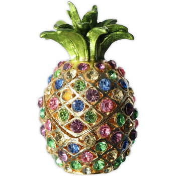 Box Pineapple Swarovski Multi Large - The Hawaii Store