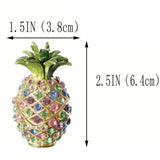 Swarovski Mult-Color Small Pineapple-shaped Trinket Box - The Hawaii Store