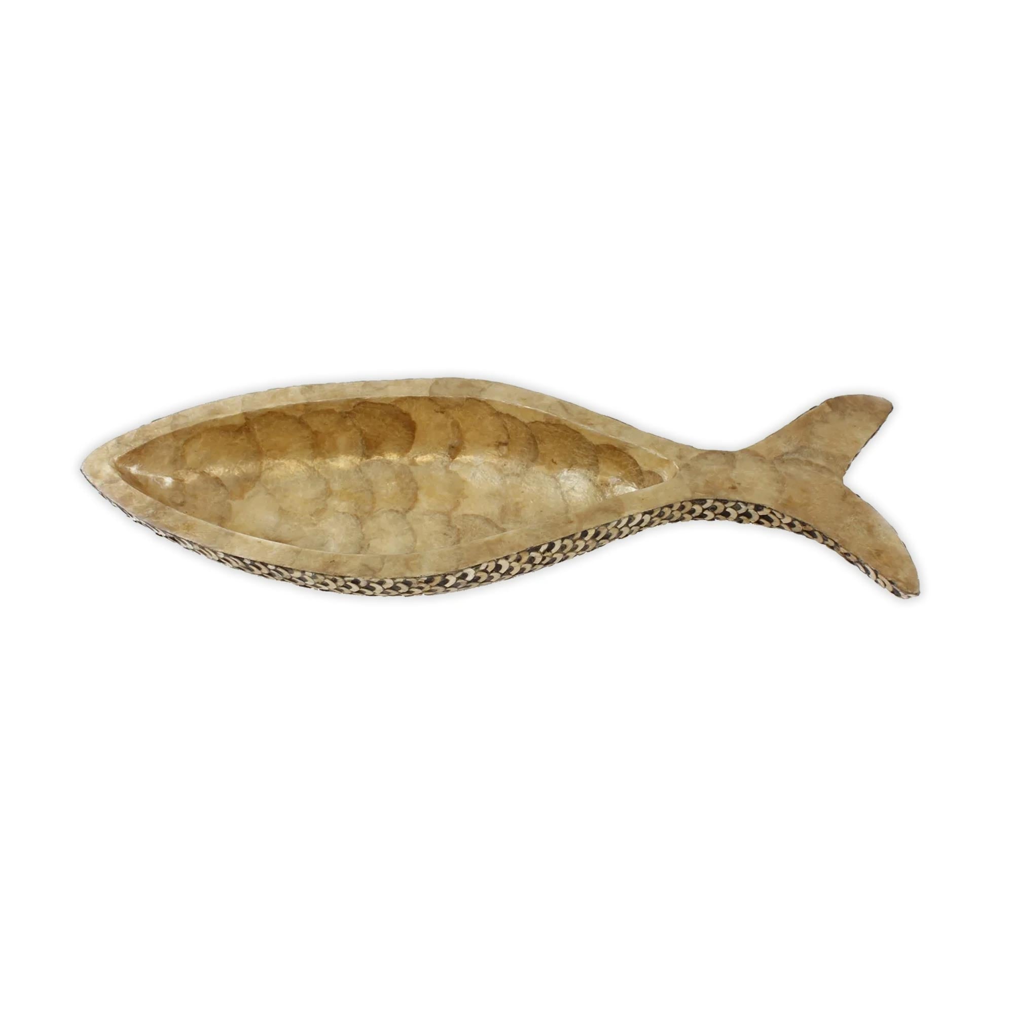 Small Golden Brown Fish Serving Tray