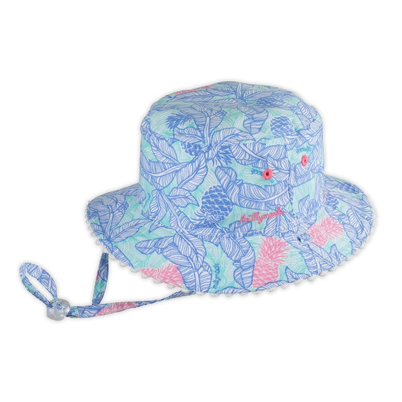 Girl's Reversible Bucket Hat - Tropical Blue - Polynesian Cultural Center