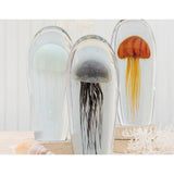 Tall Glass Jellyfish Paperweight - Orange Glow - Polynesian Cultural Center