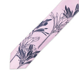 Pineapple Palka Lavender Ti Plant Pattern Neck Tie