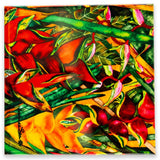 Vision of the Tropics "Heliconia" Ceramic Tile- 4.25'' x 4.25"