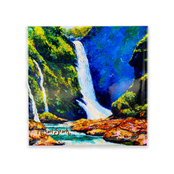 Tile Nahiku Waterfalls 4.25'' | The Hawaii Store