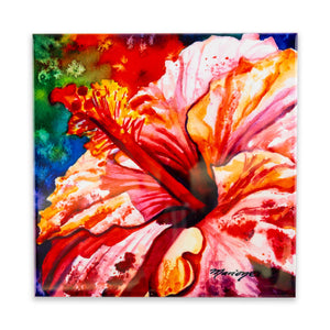 Tile Tropical Hibiscus 6'' - The Hawaii Store