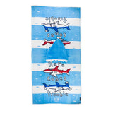 Earth Nymph "Here Comes Trouble" Cotton Towel Cape- Blue