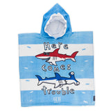 Earth Nymph "Here Comes Trouble" Cotton Towel Cape- Blue