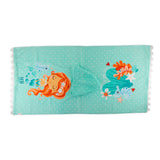 Earth Nymph "Under the Sea Mermaid" Towel Cape- Aqua