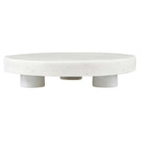 White Marble Pedestal Tray-  6'' Diameter