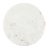 White Marble Pedestal Tray-  8'' Top view