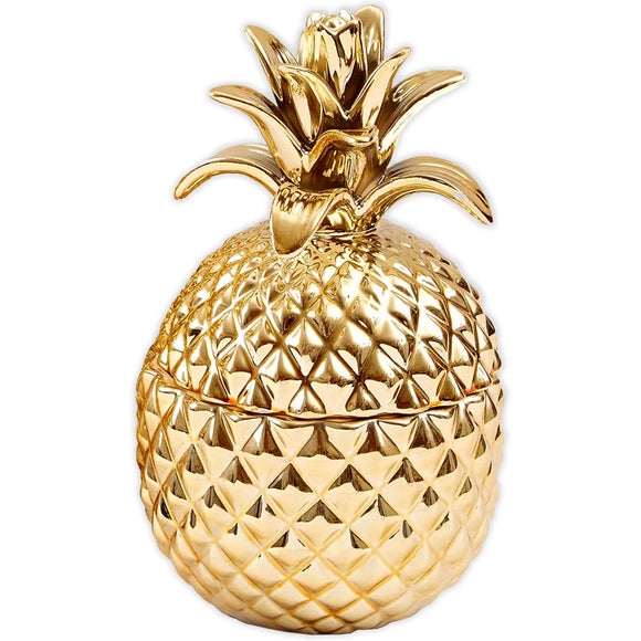 Two's Company Gold Pineapple Hospitality Jar- Large- The Hawaii Store