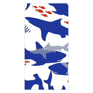 "Shark and Fish" UPF 50+ Sunscreen Towel with Hood