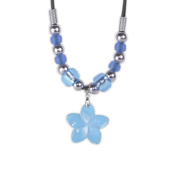 Del Sol Blue Flower Shell Necklace - Polynesian Cultural Center